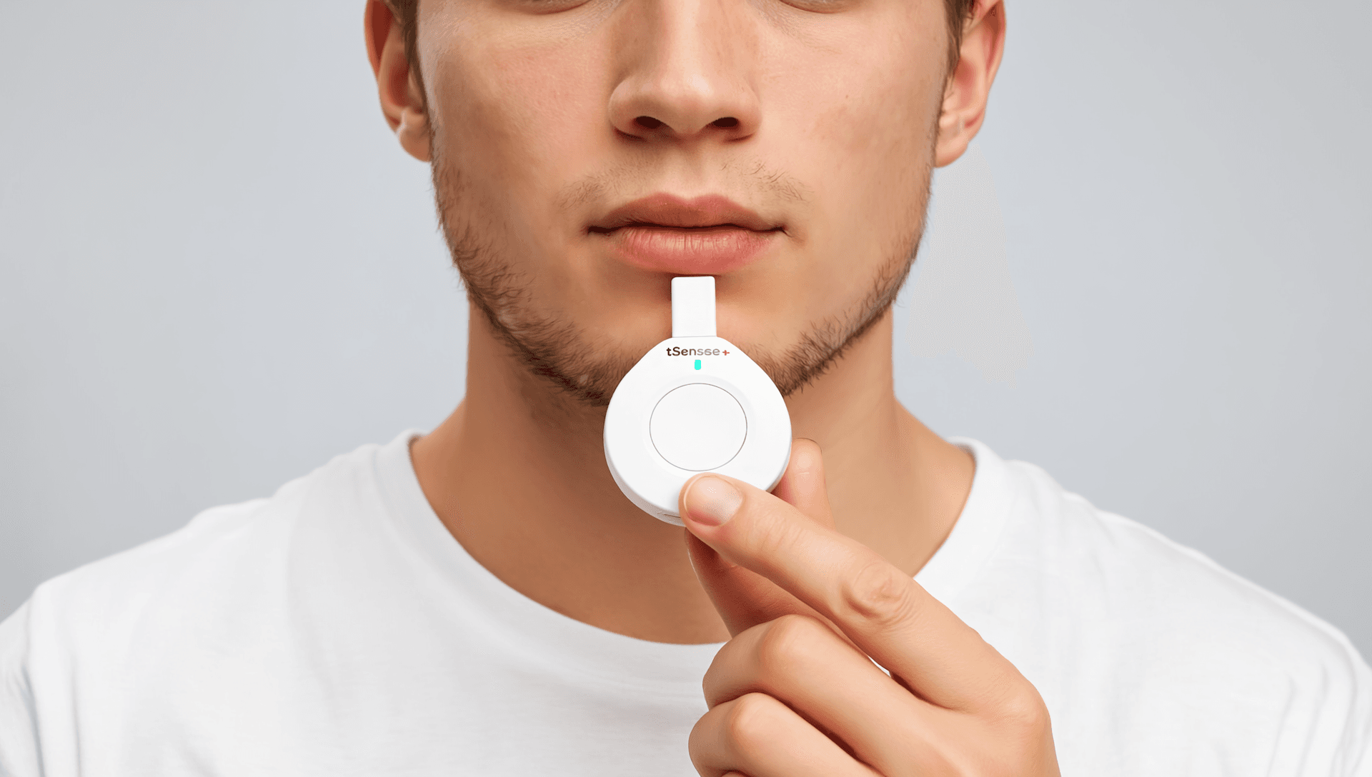 Apply saliva on the sensor